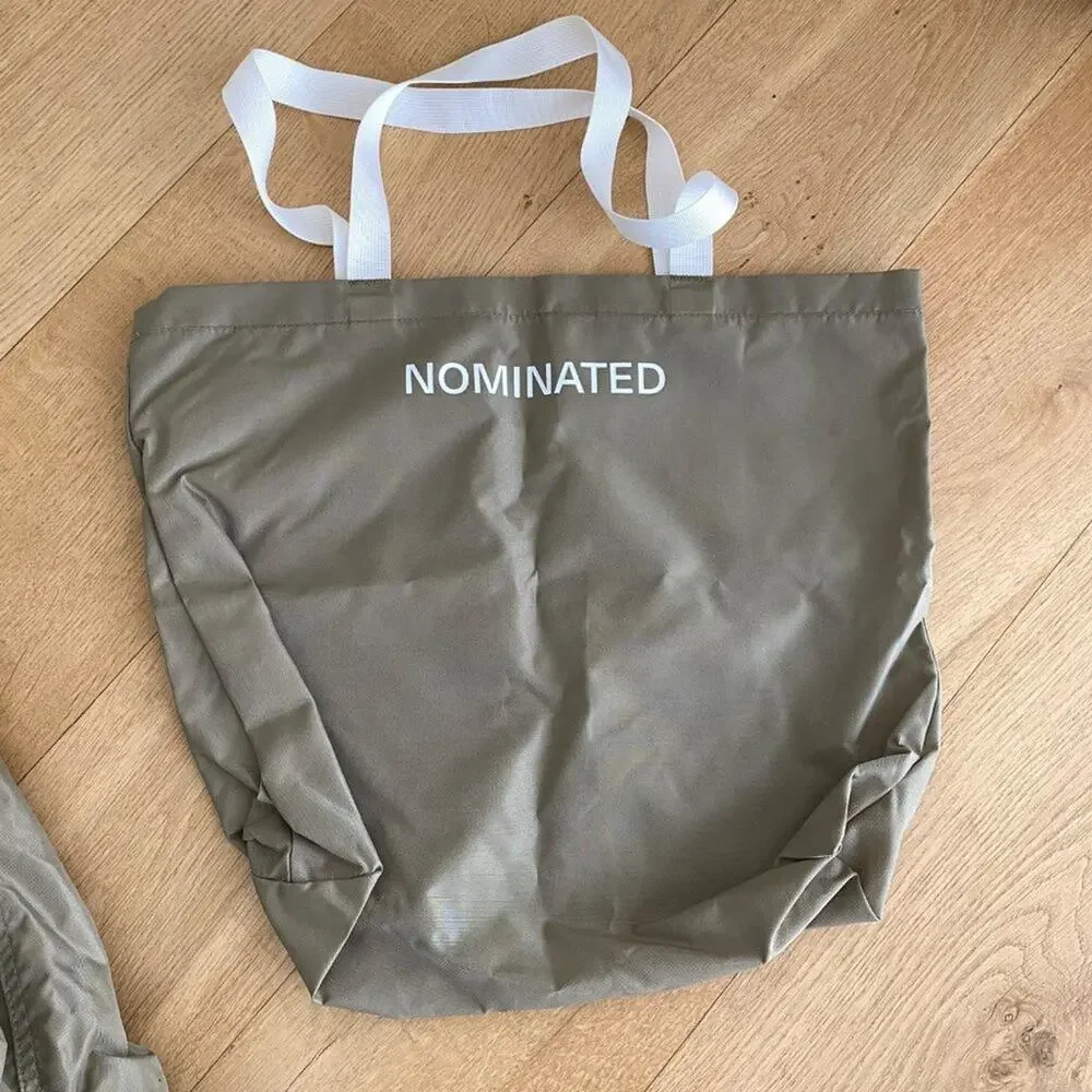 Nike x RM72 Nominated Set of Duffel & Tote Bag in Tan and Cream